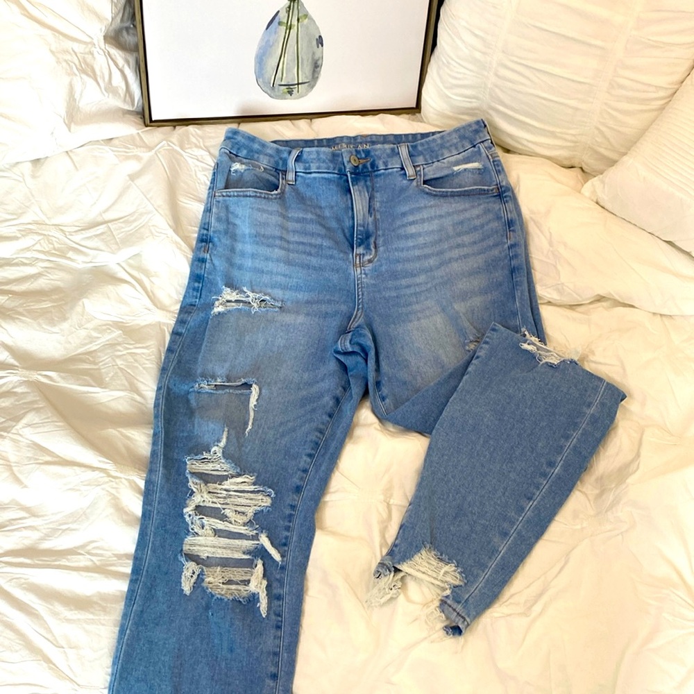 🦅 American Eagle Curvy Hi-Rise Jegging Next Level Stretch Long Jeans 🦅
